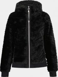 Sweter Damski Luhta Inkiniemi. Czarne swetry damskie Luhta, s, bez wzorów, z materiału, sportowe, bez kołnierzyka, bez ramiączek, długie, z kapturem. Za 619.00 zł.
