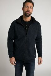 Męska Bluza rozpinana z dzianiny i polaru. Czarne bluzy męskie JAY-PI, m, bez wzorów, z dzianiny, bez kaptura. Za 279.99 zł.