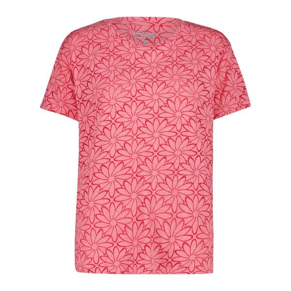 Damska koszulka z nadrukiem CMP. Czerwone t-shirty damskie CMP, uniwersalny, bez wzorów, z bawełny, bez kołnierzyka. Za 154.00 zł.