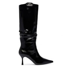 Kozaki KARL LAGERFELD. Czarne kozaki damskie KARL LAGERFELD, bez obcasa, na szpilce. Za 1,449.00 zł.