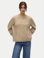 Vero Moda Sweter Ingrid 10331365 Beżowy Regular Fit. Brązowe swetry damskie Vero Moda, xs, bez wzorów, z syntetyku, bez kołnierzyka, bez ramiączek, bez kaptura. Za 179.99 zł.