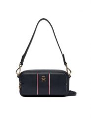 Tommy Hilfiger Torebka Th Daily Camera Bag Corp AW0AW18640 Granatowy. Niebieskie torebki do ręki damskie Tommy Hilfiger, bez wzorów, ze skóry, bez dodatków. Za 569.99 zł.