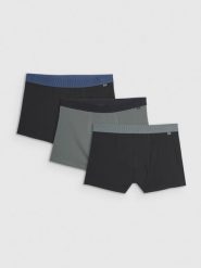 4F Bielizna bokserki (3-pack) męskie - multikolor 3XL. Bokserki męskie 4f, m, bez wzorów, z bawełny. Za 99.99 zł.