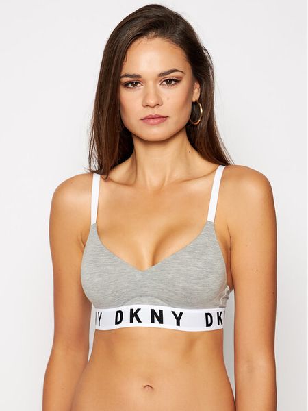 DKNY Biustonosz push-up DK4518 Szary. Szare biustonosze DKNY, bez wzorów, z bawełny. Za 129.99 zł.