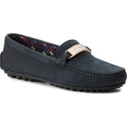 Mokasyny TOMMY HILFIGER - Basic Hardware Mocca FW0FW03608 Midnight 403. Niebieskie mokasyny damskie Tommy Hilfiger, z materiału. W wyprzedaży za 419.00 zł.