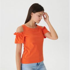 Bluzka cold shoulder - Pomarańczowy. Bluzki damskie House. Za 29.99 zł.