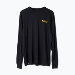 Longsleeve męski KAVU Free Time. Czarne bluzki z długim rękawem męskie KAVU, m, bez wzorów, bez kołnierzyka. Za 179.99 zł.