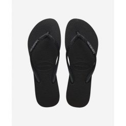 Klapki damskie Havaianas Slim Glitter II. Czarne klapki damskie Havaianas, bez wzorów, sportowe, bez obcasa. Za 229.50 zł.