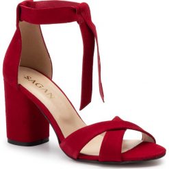 Sandały SAGAN - 3604 Rosso 149 Welur. Klapki damskie Sagan. W wyprzedaży za 209.00 zł.