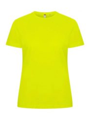 Clique Basic-T Women Dopasowany T-shirt 100% bawełna visibility green. Zielone t-shirty damskie CLIQUE, m, bez wzorów, z bawełny, bez kołnierzyka. Za 99.59 zł.