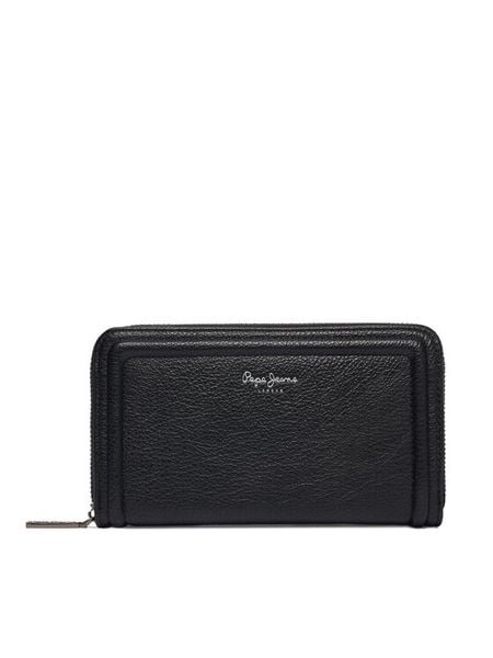 Pepe Jeans Portfel Code Wallet PL0700001 Czarny. Czarne portfele damskie Pepe Jeans, bez wzorów, z jeansu. Za 139.99 zł.