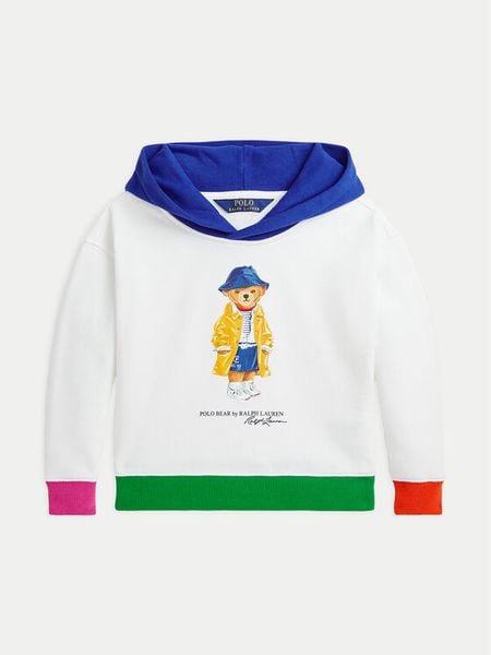 Polo Ralph Lauren Bluza 312957380001 Biały Regular Fit. Białe bluzy dla dziewczynek Polo Ralph Lauren, bez wzorów, z bawełny, bez ramiączek, bez kaptura. Za 289.99 zł.