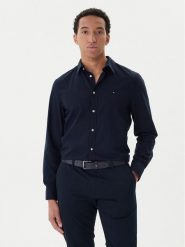 Tommy Hilfiger Koszula MW0MW40460 Granatowy Slim Fit. Niebieskie koszule męskie Tommy Hilfiger, m, bez wzorów, z bawełny, bez kołnierzyka, bez ramiączek. Za 349.99 zł.