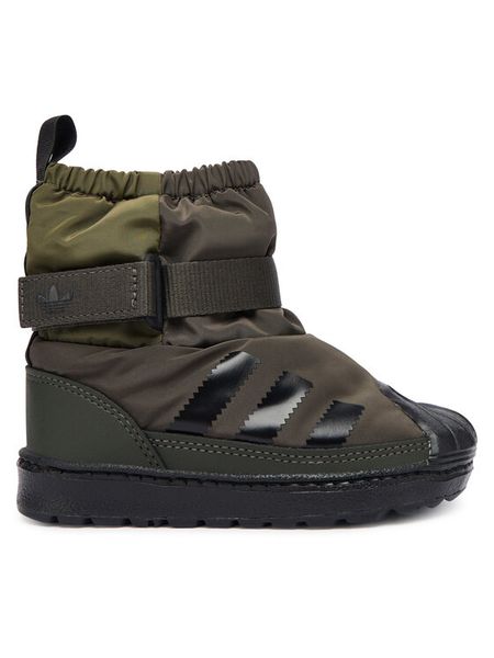 Adidas Śniegowce Superstar 360 Boot JQ7952 Khaki. Brązowe buty zimowe chłopięce Adidas, bez wzorów, z materiału, bez zapięcia. Za 219.99 zł.