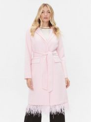 TWINSET Płaszcz wełniany 232TP2010 Różowy Regular Fit. Czerwone płaszcze damskie Twinset, bez wzorów, z syntetyku, bez kaptura. Za 2,699.00 zł.