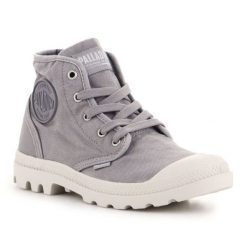 Buty Palladium Us Pampa Hi F 92352-071-M Gray Flannel szare. Szare obuwie sportowe damskie bez wzorów, z materiału, tenisowe. Za 613.11 zł.