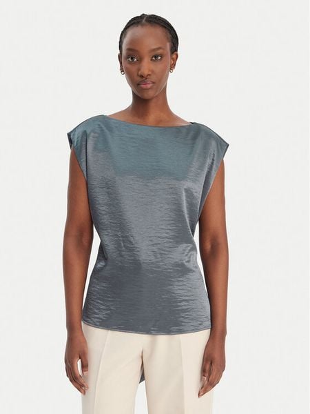 Guess Bluzka W6RH19 W2612 Zielony Regular Fit. Zielone koszule damskie Guess, l, z aplikacjami, z syntetyku, bez kołnierzyka, bez ramiączek. Za 349.99 zł.