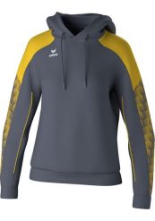 Bluza damska z kapturem Erima Evo Star. Niebieskie bluzy damskie Erima, bez wzorów, z materiału, z kapturem. Za 239.45 zł.