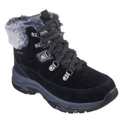 Trapery damskie, Trego - Snow Worries. Czarne obuwie sportowe damskie Skechers, trekkingowe. Za 429.99 zł.