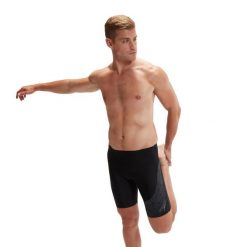 Jammer Speedo Eco Medley Logo. Czarne kąpielówki męskie Speedo, m, bez wzorów, na fitness i siłownię. Za 149.99 zł.