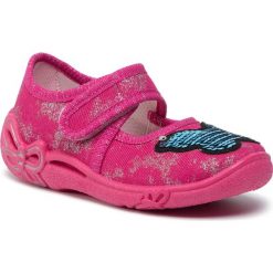 Kapcie SUPERFIT - 5-00288-55 M Rosa. Czerwone sandały dziewczęce Superfit, z materiału, bez zapięcia. Za 129.00 zł.