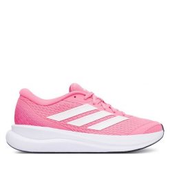 Buty do biegania adidas. Czerwone obuwie sportowe damskie Adidas, bez wzorów, do biegania. Za 259.99 zł.