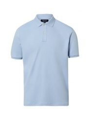 Andrew James koszulka polo Mężczyźni Bawełna niebieski, L. Niebieskie koszulki polo męskie Andrew James, l, bez wzorów, z bawełny, bez kołnierzyka, bez ramiączek. Za 99.95 zł.