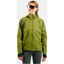 Kurtka damska ODLO Jacket X-ALP WATERPROOF PRO. Zielone kurtki damskie Odlo, bez wzorów, bez kaptura. Za 1,049.99 zł.