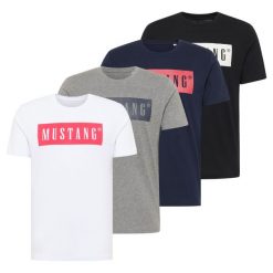 4PAK MUSTANG STYLE ALEX C LOGO TEE MĘSKI T-SHIRT KOSZULKA LOGO NADRUK 1013223. Białe t-shirty męskie Mustang, na lato, m, bez wzorów, z bawełny, eleganckie, bez kołnierzyka. Za 279.99 zł.