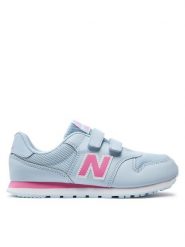 New Balance Sneakersy GV500CSP Niebieski. Niebieskie buty sportowe dziewczęce New Balance, bez wzorów, z materiału, bez zapięcia. Za 189.99 zł.