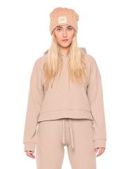Bluza miękki z kaptur na co dzień na siłownię. Brązowe bluzy damskie LEONE 1947 APPAREL, m, bez wzorów, bez kaptura. Za 303.12 zł.