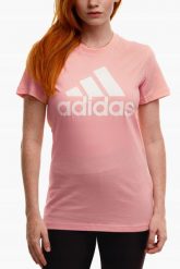 Koszulka damska adidas W BOS CO Tee brzoskwiniowa. Czerwone koszulki sportowe damskie Adidas, l, bez wzorów, z bawełny, bez kołnierzyka, bez ramiączek. Za 60.99 zł.