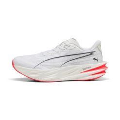 Damskie buty do biegania Puma Deviate Pure Nitro. Białe obuwie sportowe damskie Puma, bez wzorów, z gumy, do biegania. Za 649.00 zł.
