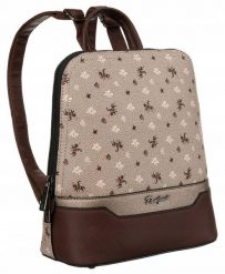 Plecaczek damski David Jones 6866-2 beżowy. Brązowe plecaki damskie David Jones, bez wzorów, ze skóry, eleganckie. Za 157.99 zł.