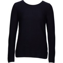 Sweter w kolorze granatowym. Niebieskie swetry damskie Tom Tailor, xs, bez wzorów, z bawełny, bez kołnierzyka, bez ramiączek, bez kaptura. W wyprzedaży za 65.95 zł.