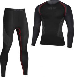 Spokey Bielizna termoaktywna męska zestaw Lee czarna r. L/XL (928781). Czarna bielizna termoaktywna męska Spokey, l. Za 189.44 zł.