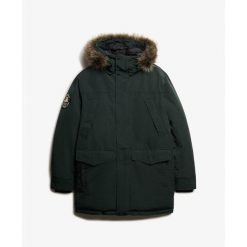 Parka Superdry Everest. Zielone parki męskie Superdry., na zimę, m, bez wzorów, bez kaptura. W wyprzedaży za 743.00 zł.