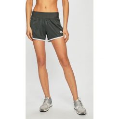 Adidas Performance - Szorty. Zielone szorty sportowe damskie adidas Performance, s, bez wzorów, z bawełny, sportowe, climacool (adidas). W wyprzedaży za 99.90 zł.