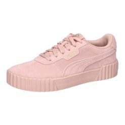 Buty sportowe damskie Puma Carina 3.0 Sd. Czerwone obuwie sportowe damskie Puma, bez wzorów, z materiału, do biegania. Za 390.00 zł.