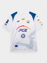 4F Koszulka klubowa z sezonu 2022/23 oraz 2023/24 męska 4F x Stal Mielec 3XL. Białe t-shirty męskie 4f, m, z aplikacjami, z dzianiny, bez kołnierzyka. W wyprzedaży za 119.99 zł.