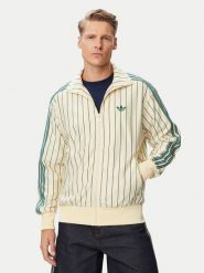 Adidas Bluza Firebird Pinstripes Track Top KT4299 Kremowy Regular Fit. Białe bluzy męskie Adidas, l, bez wzorów, z syntetyku, bez kaptura. Za 369.99 zł.