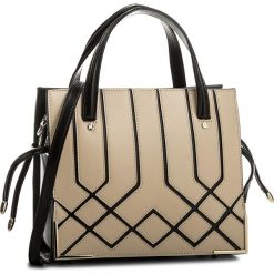 Torebka KAZAR - Nevada 33183-01-36 Beige/Black. Brązowe torebki do ręki damskie Kazar, w paski, ze skóry. W wyprzedaży za 529.00 zł.