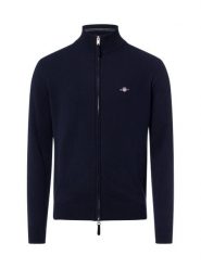 Gant sweter z wełny jagnięcej Mężczyźni Wełna niebieski, XXL. Niebieskie swetry przez głowę męskie GANT, m, bez wzorów, z wełny, bez kołnierzyka. Za 799.95 zł.