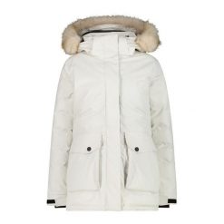 Kurtka Damska Zimowa CMP 32K3206F OCIEPLANA Biała. Białe kurtki sportowe damskie CMP, na zimę, xl, bez wzorów, bez kaptura, trekkingowe. W wyprzedaży za 979.99 zł.
