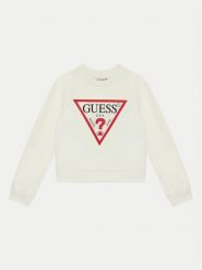 Guess Bluza J4YQ22 KA6R4 Écru Regular Fit. Bluzy dla dziewczynek Guess, z aplikacjami, z bawełny, bez ramiączek, bez kaptura. Za 139.99 zł.