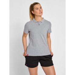 Damska koszulka polo Hummel Red Classic. Szare koszulki sportowe damskie Hummel, xs, bez wzorów, z bawełny, bez kołnierzyka, bez ramiączek, na golfa. Za 172.50 zł.