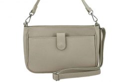 Listonoszka skórzana BARBERINI'S j. beżowa 936-10. Brązowe torby na ramię damskie Barberinis, bez wzorów, ze skóry, klasyczne, małe, bez dodatków. Za 203.99 zł.