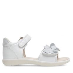 Sandały Lasocki Kids. Białe sandały dziewczęce Lasocki Kids, bez zapięcia. Za 129.99 zł.