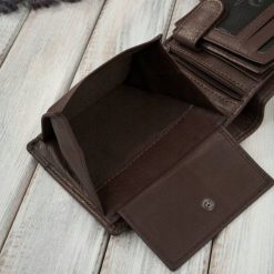 Paolo Peruzzi Saszetka męska skórzana AL-19-BR i portfel męski AL-08-BR zestaw prezentowy ZUP-141-BR. Portfele męskie Paolo Peruzzi, bez wzorów. Za 322.12 zł.