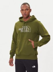 The North Face Bluza Drew Peak Light NF0A8C1B Zielony Regular Fit. Zielone bluzy męskie The North Face, m, bez wzorów, z bawełny, bez kaptura. Za 259.99 zł.